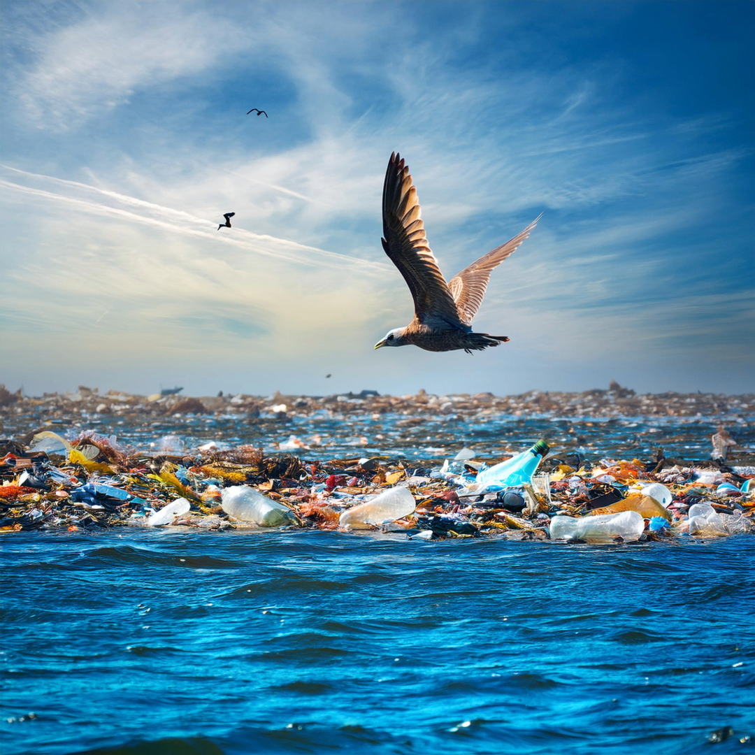 Plastic accumulates in gigantic oceanic areas called gyres.