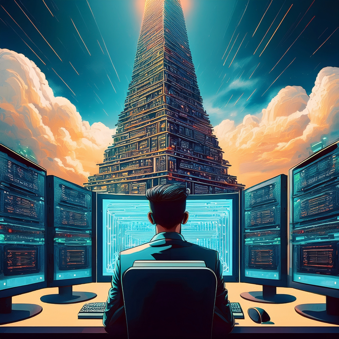 “In the beginning was the Word... but now it’s a voice clone of Morgan Freeman reading your emails.”