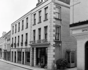 Historic Bank of Sark building in St. Peter Port, Guernsey, featured in the story of Marjan's extraordinary journey through international finance, adventure, and personal transformation.